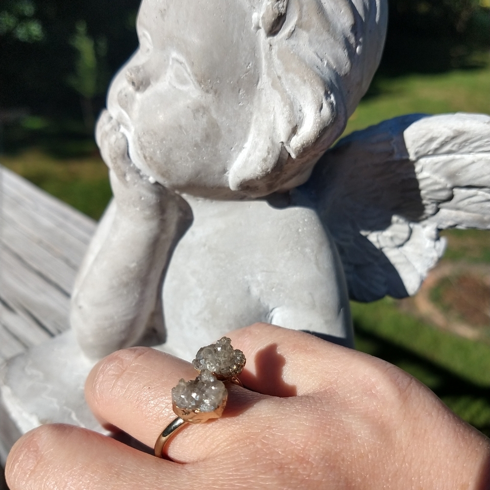 Druzy Agate Adjustable Ring - image 2
